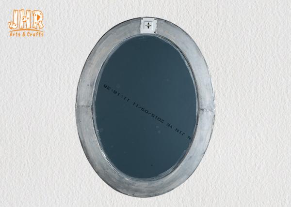 Espelho quadro industrial oval da parede do vidro de mosaico da prata da mobília da fibra de vidro do estilo