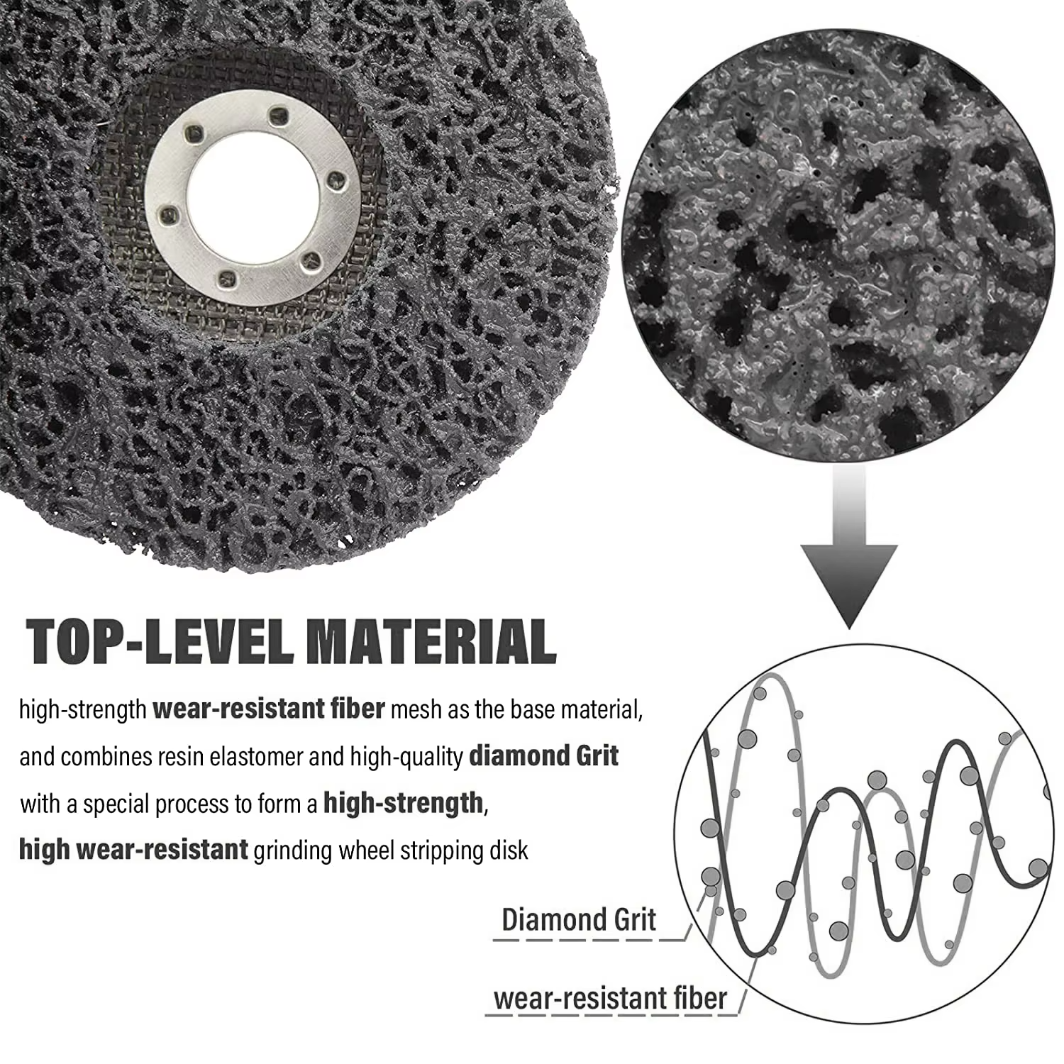 Paint Stripping Clean & Strip Cleaning Disc with Fiberglass Backing Strip DiscAbrasive Tools