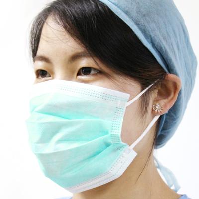 Public  Adult 3 Ply Face Mask  Blue White Green Customized Color And Size