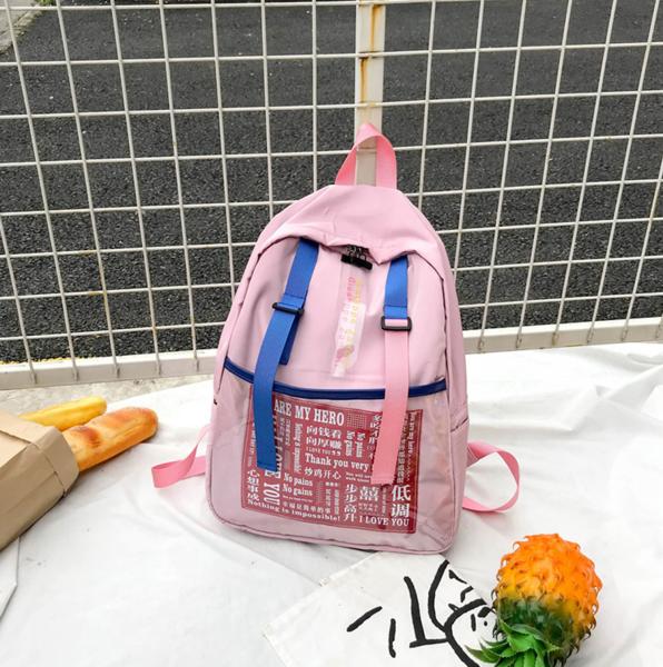 Nylon cloth shoulder bag 2018 new tide Korean fashion letter backpack UL ZZANG original old style travel bag