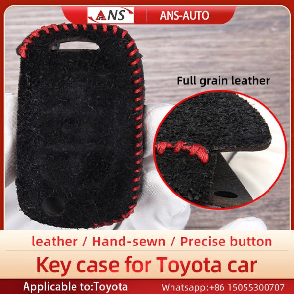 Hot Pressing Toyota Leather Key Case , ODM Car Remote Leather Case