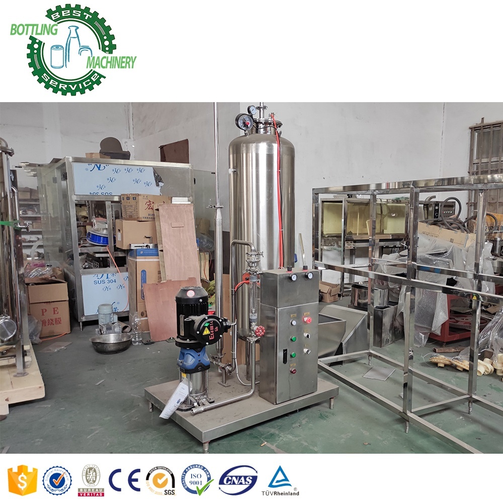 1000L/H 1000LPH Beer Foaming Wine Beverage Stainless Steel 3 Tank Syrup CO2 Carbonator