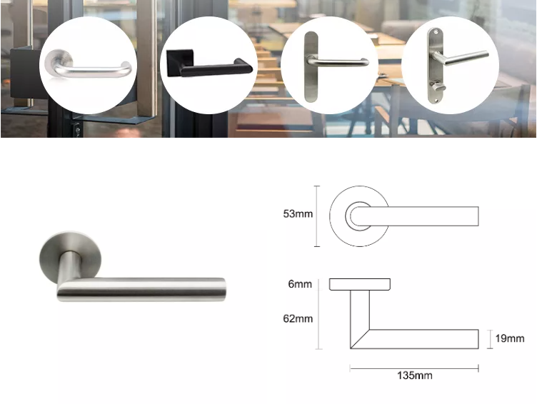 Ручка двери ручек двери EN1906 легированной стали цинка европейская для деревянных дверей