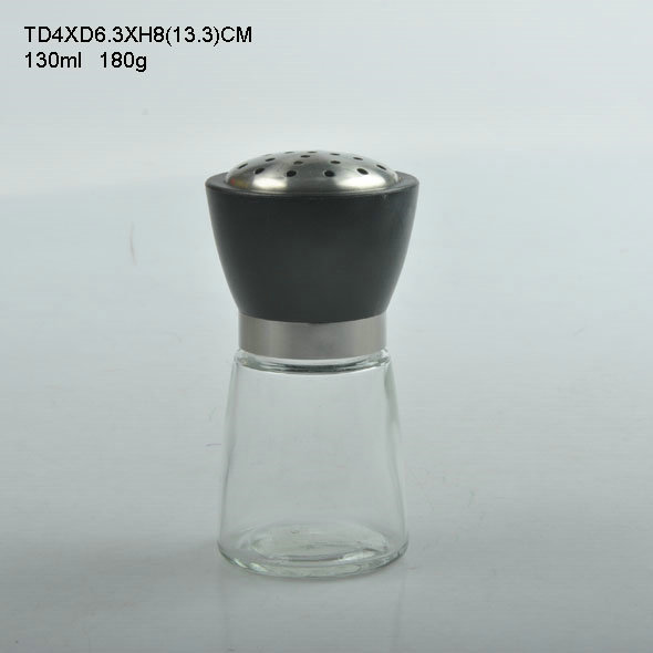 Stylish and Transparent Glass Storage Jar with Colored Plastic Cover 100% Food Safe