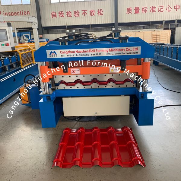 18 Roller Stations Glazed Tile Roll Forming Machine with Chain Drive and 380V 50Hz 3Phases Power