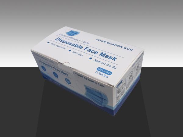 Multi - Layered Non Woven Surgical Mask , Face Mask Surgical Disposable 3 Ply
