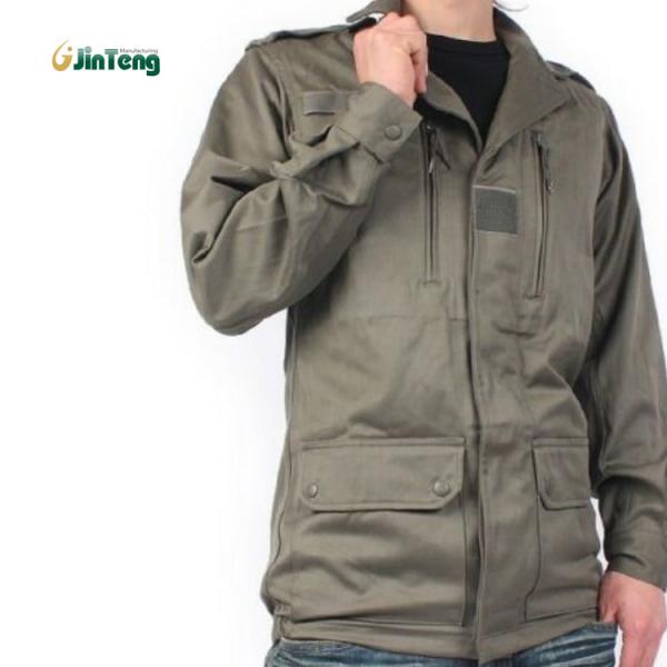 Revestimento tático longo do exército F1 da engrenagem do uniforme militar da Rasgo-parada do algodão do poliéster da luva 65% dos homens/35%