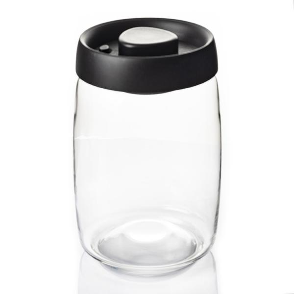 Wholesale Vacuum Jar Food Storage Canister Transparent Borosilicate Glass With Color Lid