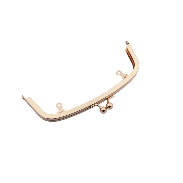 Shiny gold metal flat wallet frame,women purse metal frame 200*75mm