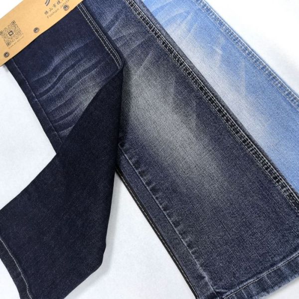 Tejido vaquero elástico de spandex azul oscuro, peso pesado 9.2 oz JSD3140, título del hilo 10OA 10SB*21/70 75SB, estilo SARGA