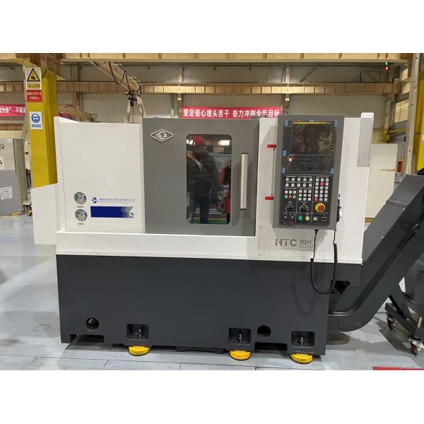 Slant Bed CNC Lathe HTC30H High-Precision Processing Of Various Small-Sized Parts CNC Lathe Bar Feeder