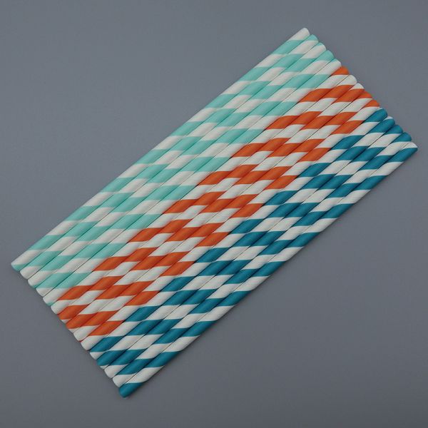 US Initial Payment Custom Eco Friendly Biodegradable Paper Straw for Christmas Straw