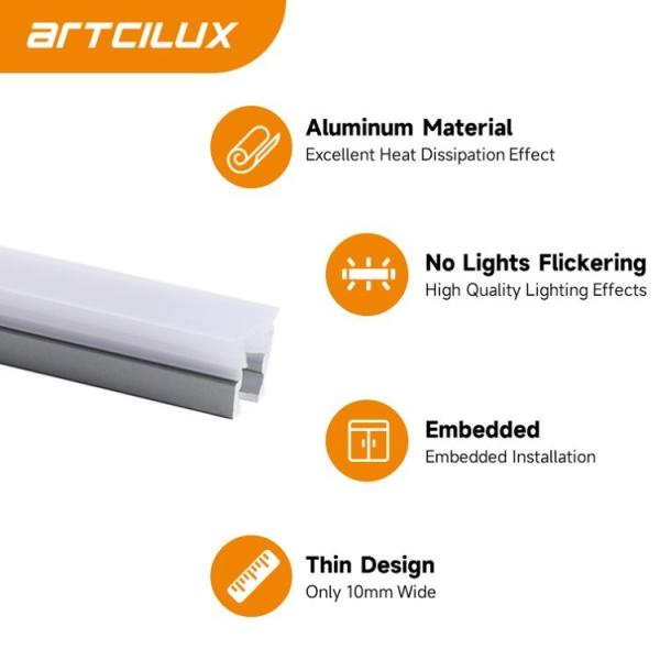 Solution d'éclairage intérieur T3-T8 Profil en aluminium lumière LED pour cuisine et garde-robe A220AA