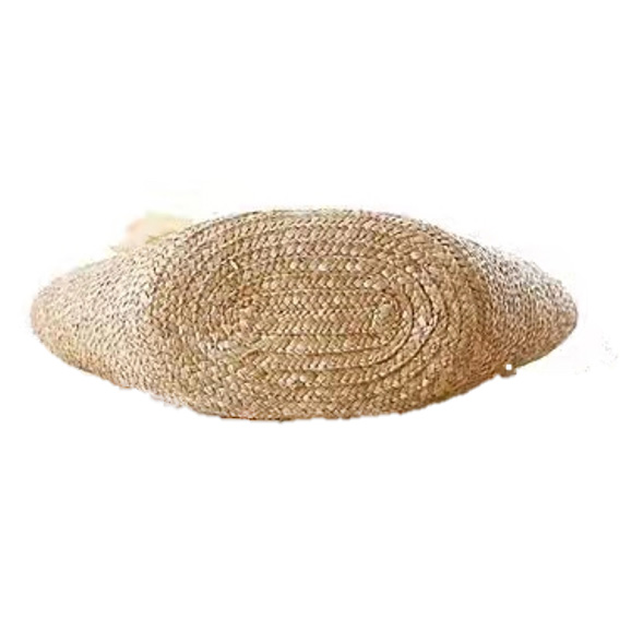 Natural Straw Crochet Hand Bag Brown , Crochet Bag With Wooden Handles OEM