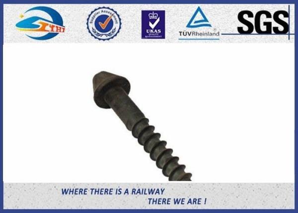 AREMA / DIN571 Railway Fasteners Plain Oil Black Screw Spikes