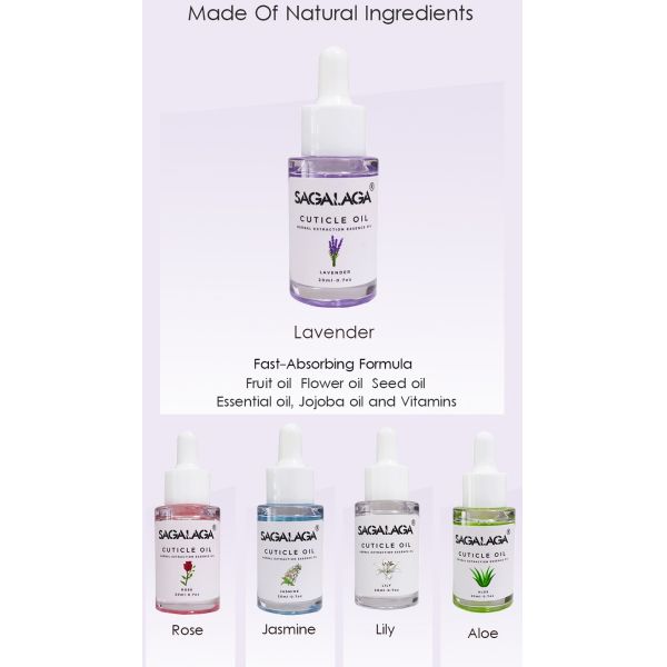 20 ml de aceite de cutícula hidratante personalizado para uñas saludables Solución de cuidado de uñas ecológica 100% pura y natural