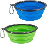 Cuvette pliante de grande taille supplémentaire de chien, plat expansible pliable de tasse pour la cuvette de voyage de Cat Food Water Feeding Portable d'animal familier