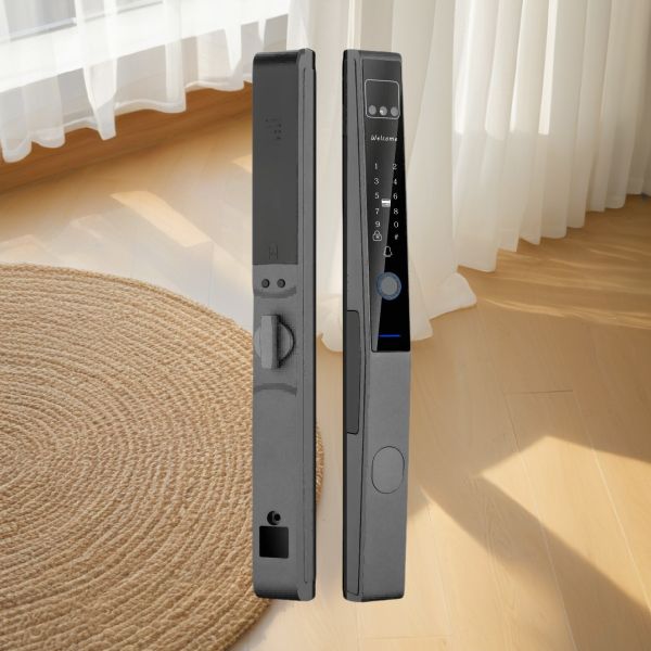 Porte en alliage à rupture thermique, coupe-feu, nouveau système de serrure électrique d'hôtel RFID, porte intelligente