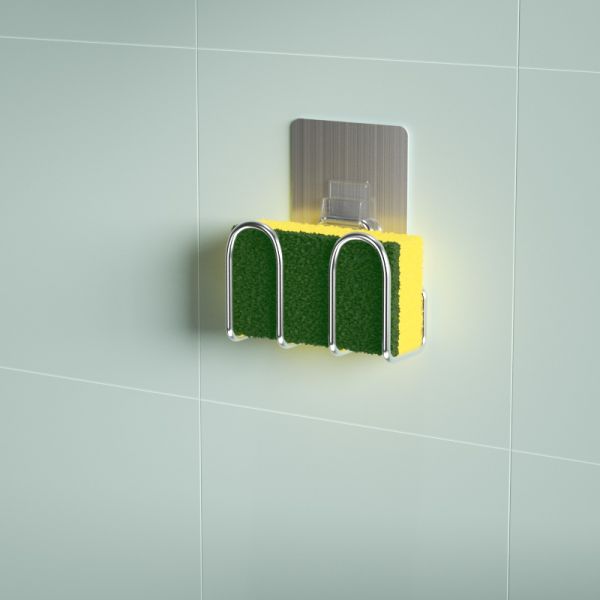 Наборы аксессуаров ванны собственной личности слипчивые, установленный держатель губки кухонной раковины