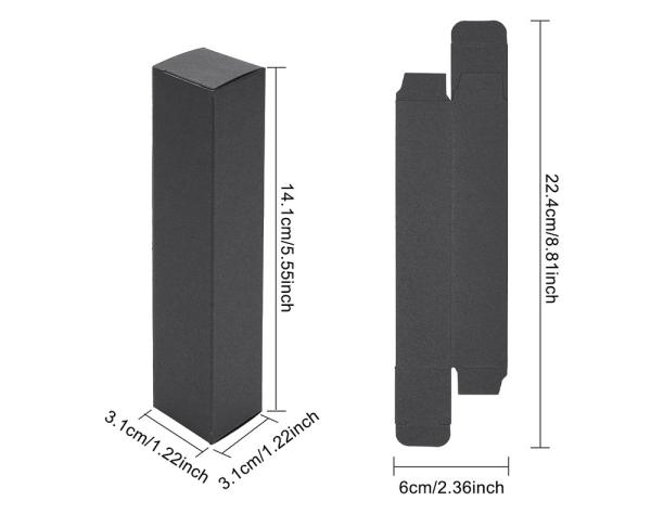 Recyclable and Eco-Friendly Black Paper Lipstick Cosmetic Perfume Kraft Cardboard Box
