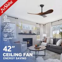 Fan de plafond en bois solide décorative à faible bruit avec 5 vitesses à télécommande