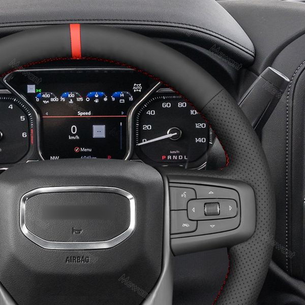 Artificial Leather Steering Wheel Cover for GMC Sierra 1500 Limited Yukon XL 2019 2020 2021 2022