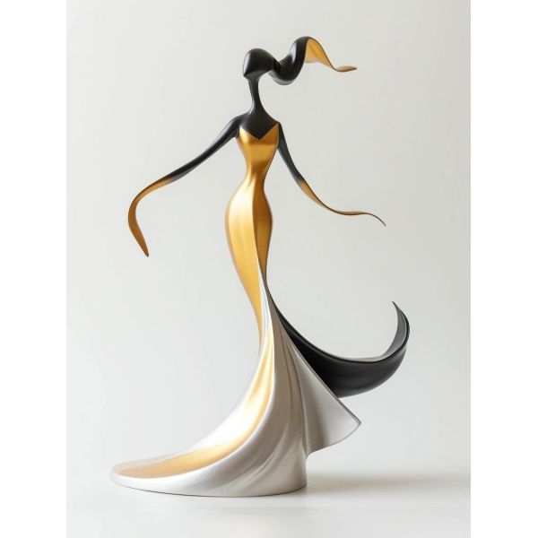 NextTOP Simples Glamour Silhueta Dançante Escultura de Metal Hotel Villa Showpiece