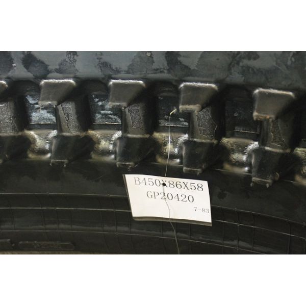 Cargador de caucho 450 x 86 x 58 para Bobcat T830 T870