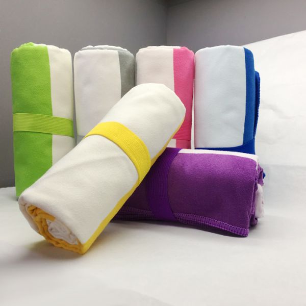 Тонкое повторно использованное лето пляжного полотенца полотенца замши Microfiber Striped быстро сухое