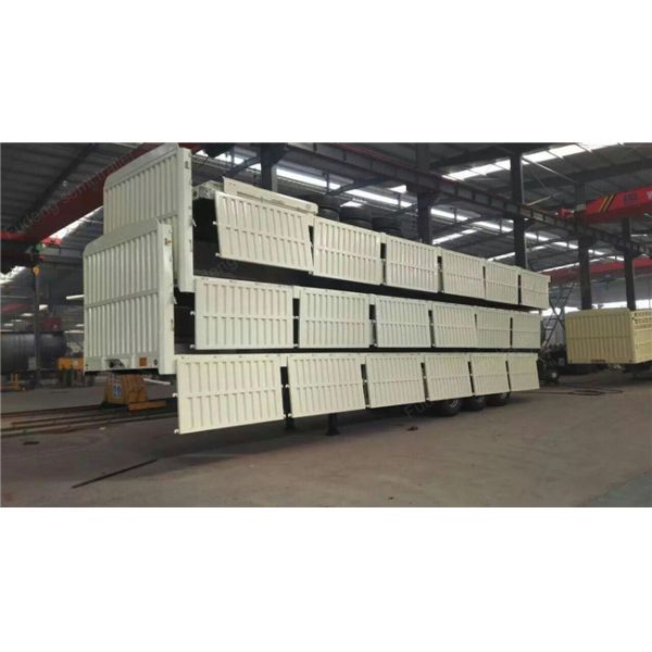 3 Axle Side Wall  Semi Trailer  Cargo Container Trailer For Africa