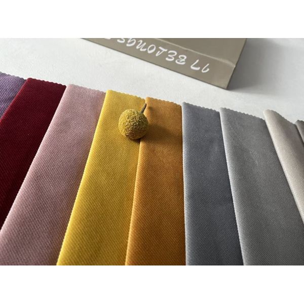 100%Polyester knitted home textile fabric for sofa dyed plain velvet fabric for home decoration