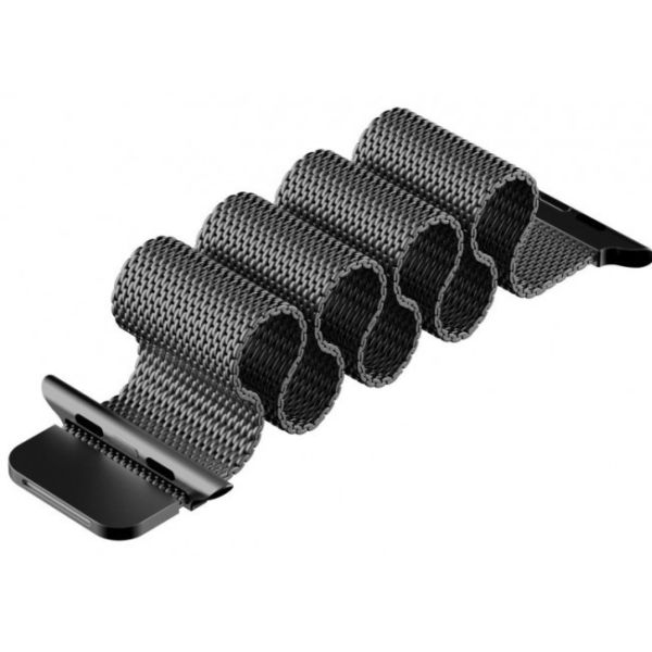 30m Waterproof Quartz Stainless Steel Watch Mesh Band Silver Case White Dial