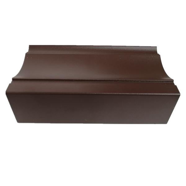 Glass Sliding Window Aluminum Accessories, 6063 Customized Brown Powder Coated Aluminium Extrusions Profiles