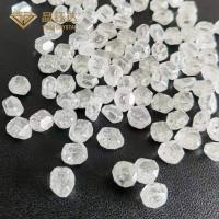 Diamante sem cortes crescido do laboratório 1ct dos diamantes de Hpht da cor laboratório áspero branco