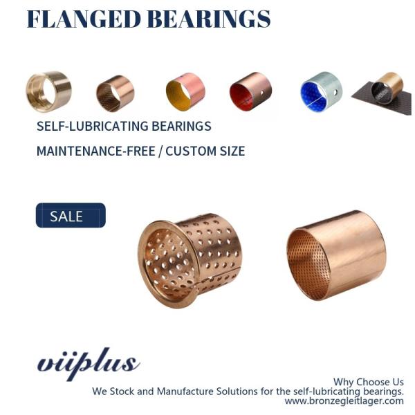 Wrapped Bronze Sleeve Bushings , Bronze Flange Bearing Size & Standard Tolerance