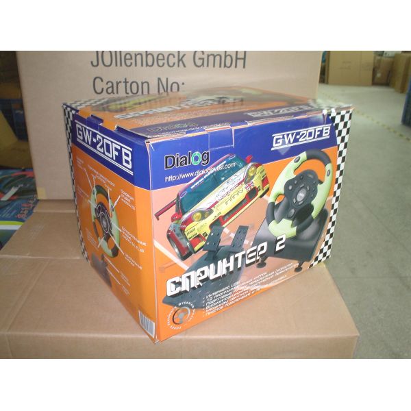 Black / Red Computer PC Game Racing Wheel With Foot Pedal CE / ROHS