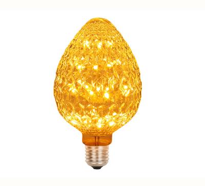 Les ampoules décoratives en verre de filament de fraise 3 watts ont mené G95 E27 95x135 millimètre