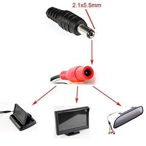 5m 3m 2m 1m DC Cable White Female End Type 5.5mm x 2.1mm Plug Adapter Extension Cable