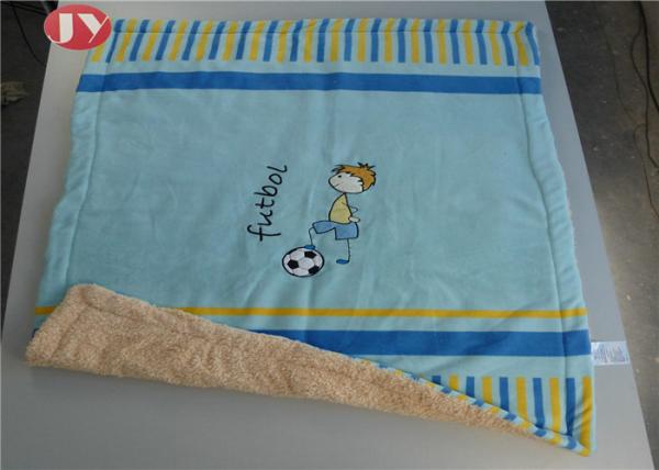 Animal Embroidery Micro Mink Quilted Throw for Baby Microfiber Autumn Winter Home Unisex