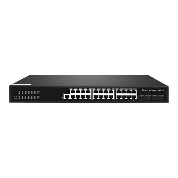 Commutateur Ethernet Gigabit géré par 24 ports 1000 Mbps Poe SG3000-MG-24N4F avec mode de communication Full-Duplex Half-Duplex