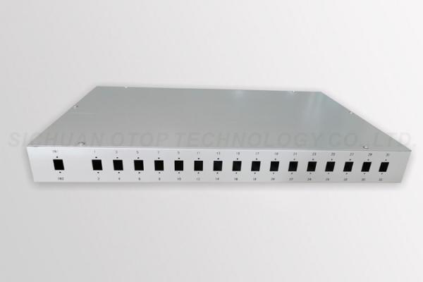 Passive LC / APC 2X32 19 Inch Fiber Optic Splitter For GPON EPON
