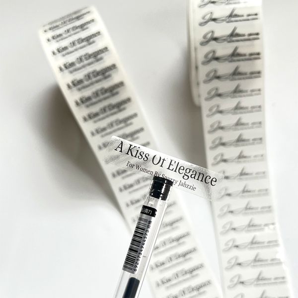 Customized Self Adhesive Waterproof Transparent Stickers Printing PVC Perfume Bottle Packaging Label Roll Custom Manufacturer