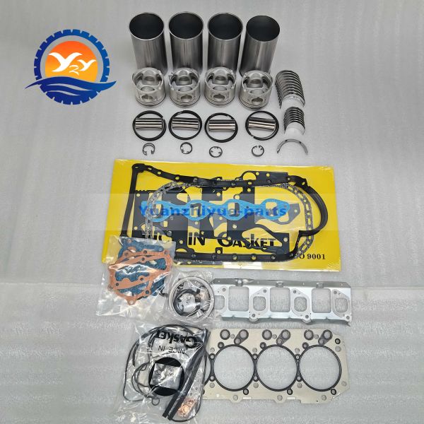 4JG1 Rebuild Overhaul Repair Kit With Engine Bearings Cylinder Liner Piston Rings Full Gasket Kit for Hitachi Excavator Parts