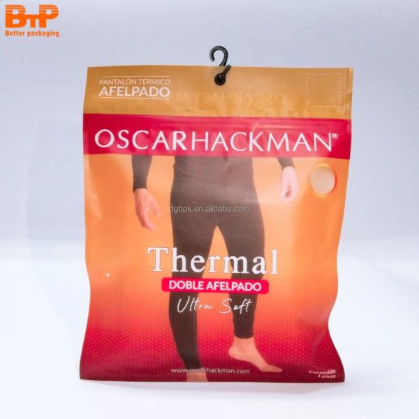 Customized Packaging Bags for Garments Resealable Clothing Zipper Plastic Aseptic Bag Clear Bag With Customized Design
