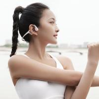 Os fones de ouvido impermeáveis da condução de osso de Bluetooth descascam o material amigável do silicone
