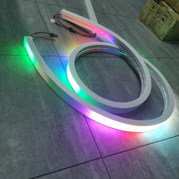 Amazing Topsung 5050smd 60leds/m 24v rgbw led neon rgb addressable neon strip 12v flex