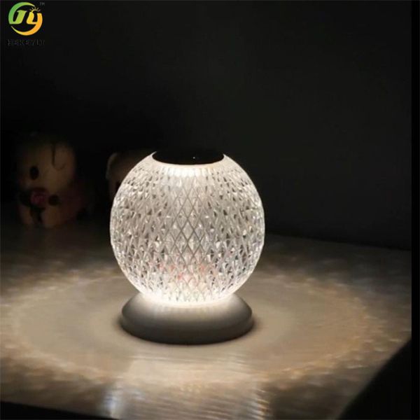 Настольной лампы ухода за больным спальни СИД USB света ночи луны беспроводной современные