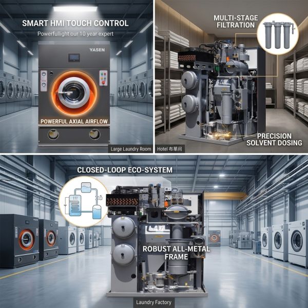 Two Tanks HydroCarbon Multi Solvent Dry Cleaning Machine