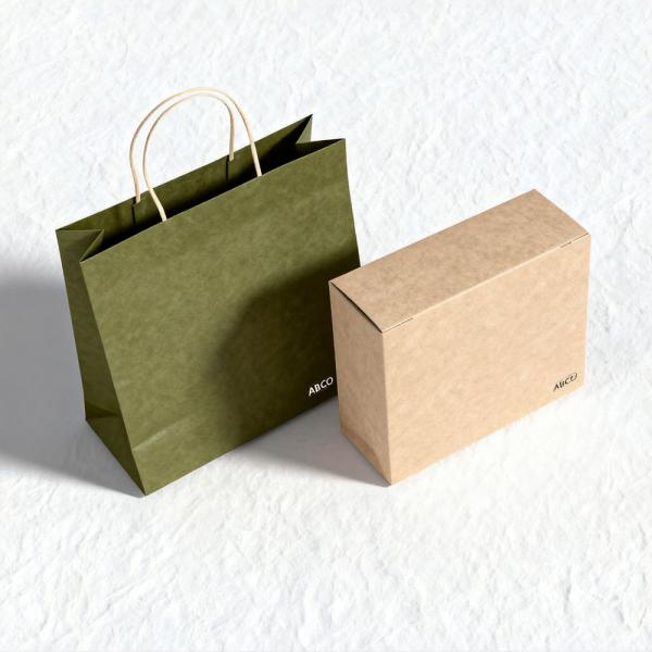 Custom Retail Grocery Birthday Wedding Party Natural Recycled Twiststring Handle Blank Paper Shopping Bags
