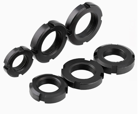 Round Nuts Bearing Locknut DIN 981 KM Zinc Plated With Slotted Side